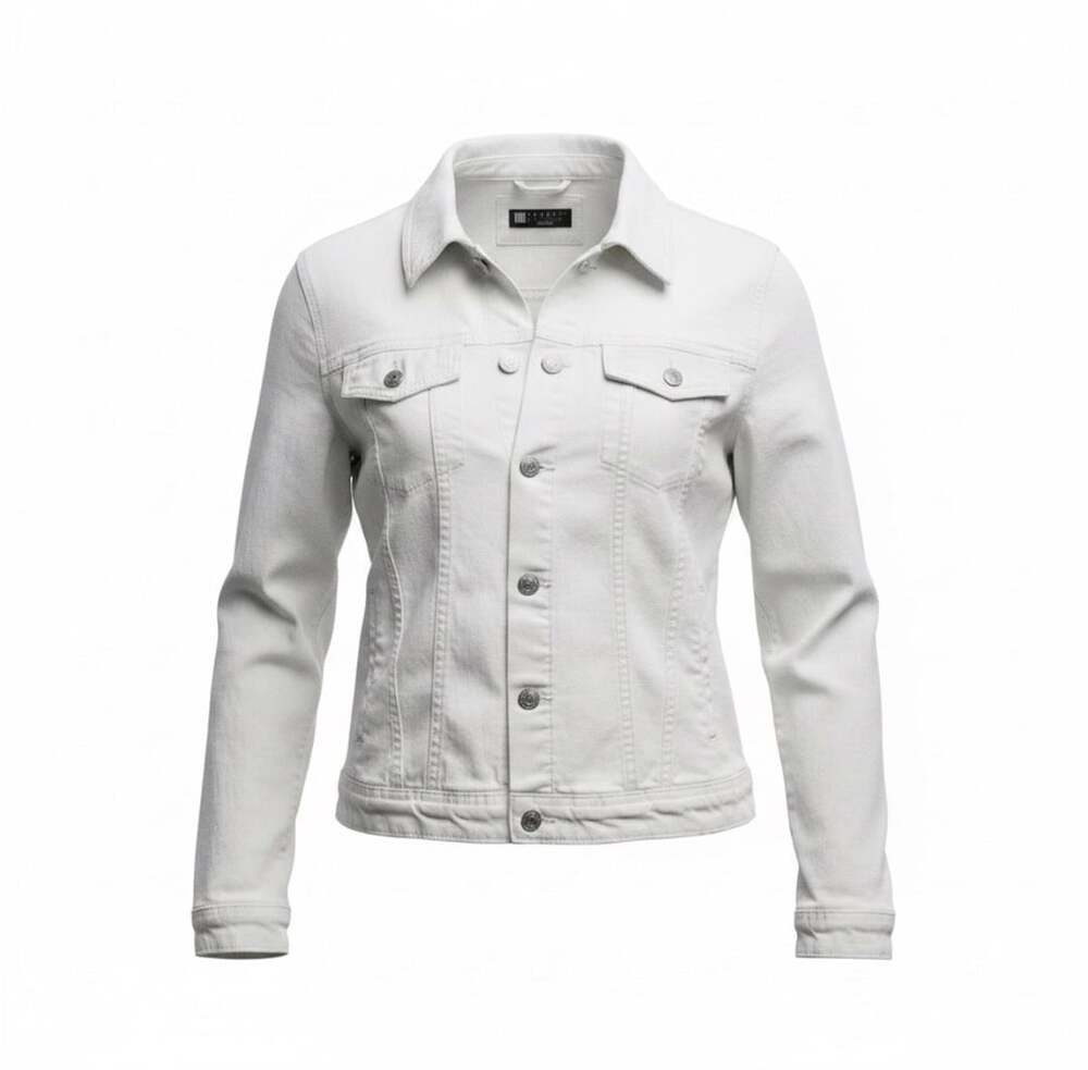 Carole Little Woman White 100% Linen Button-Up Jacket